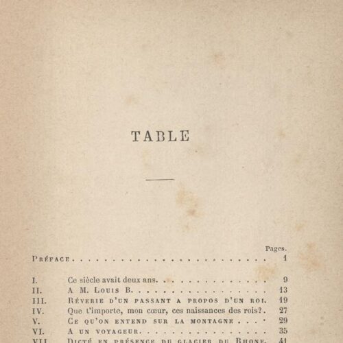 18.5 x 12 cm; 4 s.p. + 254 p. + 2 s.p., price of the book “2 francs” on its spine. L. 1 half-title page with information 